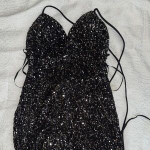 Black Sequin Dress